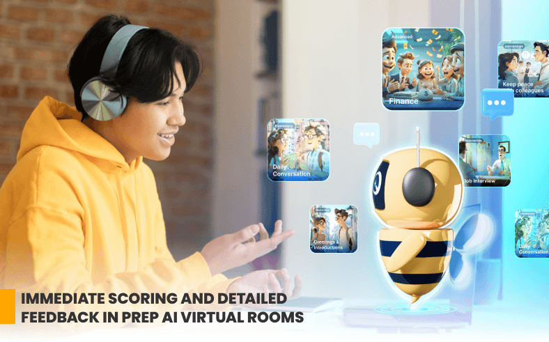 Get 10x more active speaking time in Prep AI  Virtual Speaking Room