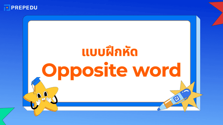 แบบฝึกหัด Opposite Words พร้อมเฉลย ฝึกคำตรงข้าม