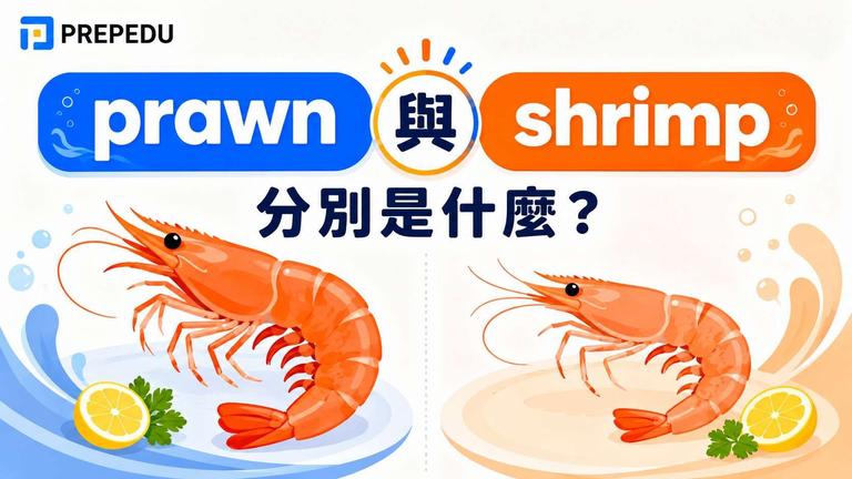 prawn 和 shrimp 差別是什麼?