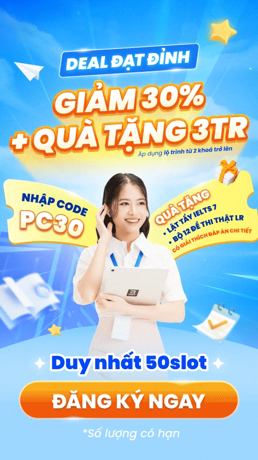 Đăng ký lộ trình IELTS 2 khóa trở lên Đăng ký lộ trình IELTS 2 khóa trở lên